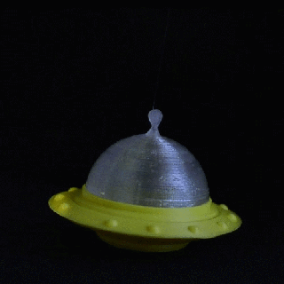 flying saucer allien toy supports area 51 alien spaceship 3d print model - Mito3D