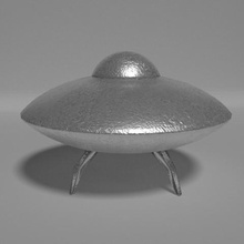 disco voador - ovni ufo vários pires voando a arte de brinquedo 3d print model - Mito3D