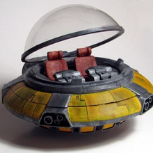 flying saucer just like real ones art spaceship ufo alien animation stop motion go 3d print model - Mito3D