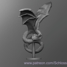 serpente volante gioco dnd dungeons dragons da tavolo giocattolo 3d print model - Mito3D