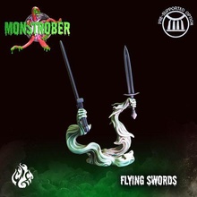 flying swords fantasy god object rpg wargames animated enchanted spell dnd pathfinder tabletopgames foundry crippled cgf monstrober octoberchallenge 3d print model - Mito3D