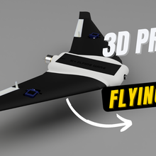 uçan kanat fpv Uçan göz gadget uav sabit fixed wing 3d print model - Mito3D