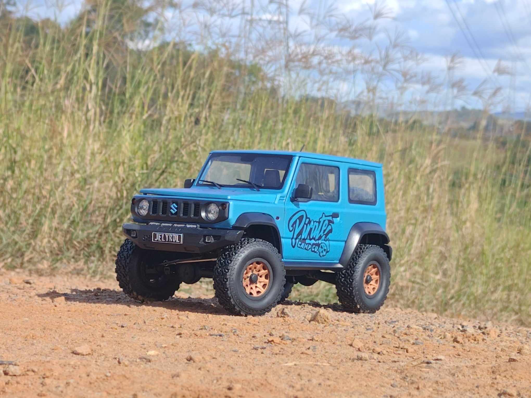 fms suzuki jimny road bumper game rapid replications wpl j4 4x4 rc rock crawler bull bar 3D print model - Mito3D