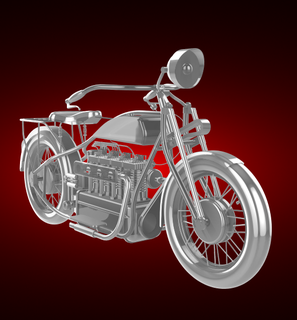 fn m50 750 1925 fabrique nationale herstal moto bicyclette moteur vélo two wheeled véhicule motard sport vitesse turbo roadster hachoir 3d print model - Mito3D