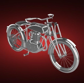 fn m60 sport 1926 fabrique nationale modèle moto bicyclette moteur vélo two wheeled véhicule motard vitesse turbo roadster hachoir 3d print model - Mito3D