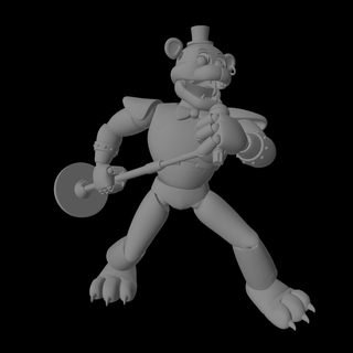 fnaf geceler Freddy'nin göz kamaştırıcı Freddy heykelcik 2 fna beşgeceatfreddy gece bonnie kurnaz Chica korku cadılar bayramı yemek Kostüm oyunu kült animatronik 3d print model - Mito3D