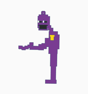 fnaf purple guy keychain purple guy fnaf  3d print model - Mito3D