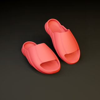 mousse chaussons diapositives rayures pied chaussure pantoufle mode caoutchouter sandale vie sports équipement 3d print model - Mito3D