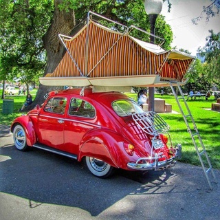 foldable car roof tent tent car scalemodel camper universal  3d print model - Mito3D