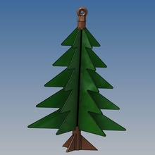 foldable fir tree gadget christmas decoration cultsfiverr 3d print model - Mito3D