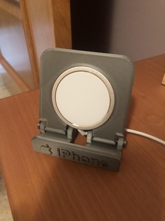 faltbar iPhone Ladegerät Stand Unterstützung falten Apfel aufladen 3d print model - Mito3D