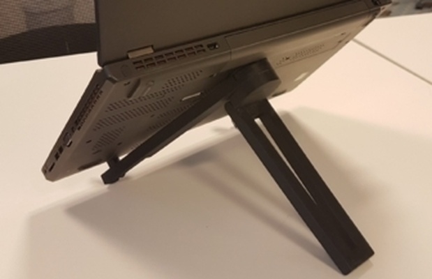 dobrável computador portátil caderno ficar pé suporte dobrando conforto gadget pc tábua celular base estabilizador 3d print model - Mito3D