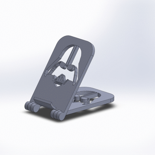 foldable telephone holder dark vader star wars phone smartphone 3D print model - Mito3D