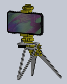 plegable trípode universal teléfono montar cámara 3d print model - Mito3D