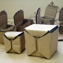 folding cardboard box - small holder lasercut 3d print model - Mito3D