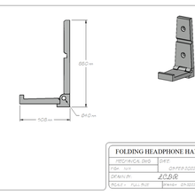 plegable auricular estante soporte artilugio percha cable administración juego azar auriculares 3d print model - Mito3D