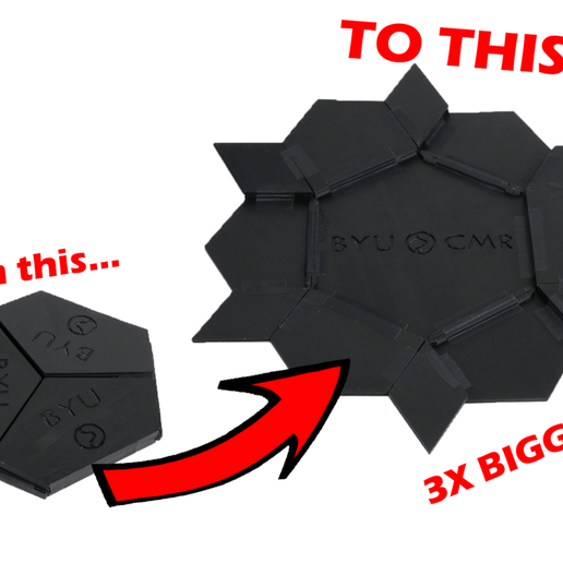 falten Hexagon Origami Mechanismus Werkzeug biegbar konforme faltbar modular 3d Drucken 3D print model - Mito3D