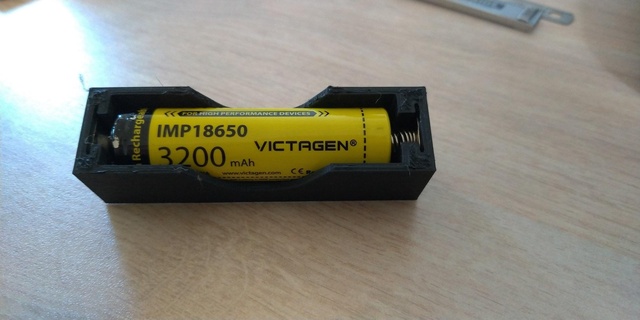 pliant titulaire soutien 18650 batterie 3d print model - Mito3D