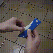 folding knife blade lock tool gadget deco mail useful 3d print model - Mito3D