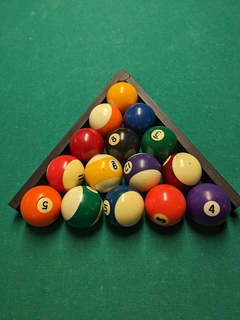 folding pool rack billiards print-in-place ball 3d print model - Mito3D