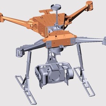 folding quadcopter 700 Rahmen steadycam gadget Drohne diy 3d print model - Mito3D