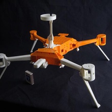 folding quadcopter 450 frame gadget diy 3d print model - Mito3D