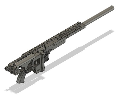 folding stock vsr10 m28 echo mrad m98b body kits airsoft sniper 3d print model - Mito3D