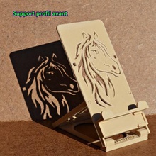 dobrar o suporte smartphone telefone tablet - design de cavalo gadget 3d print model - Mito3D