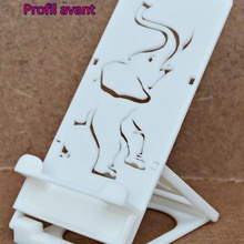 folding support smartphone telephone tablet - reason elephant gadget animal 3d print model - Mito3D