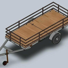 folding trailer 3dcad engineering design 3d modelling trolley lifting truck industrial mechanical mechanic handling 3d print model - Mito3D