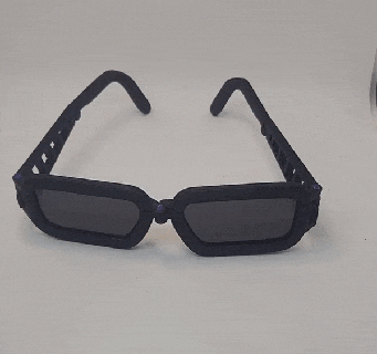 foldy uppy sole bicchieri piega collassabile stile portatile sfumature lenti contatto occhio protezione 3d print model - Mito3D