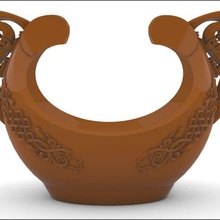 folk art bowl 3d model 3d print model - Mito3D