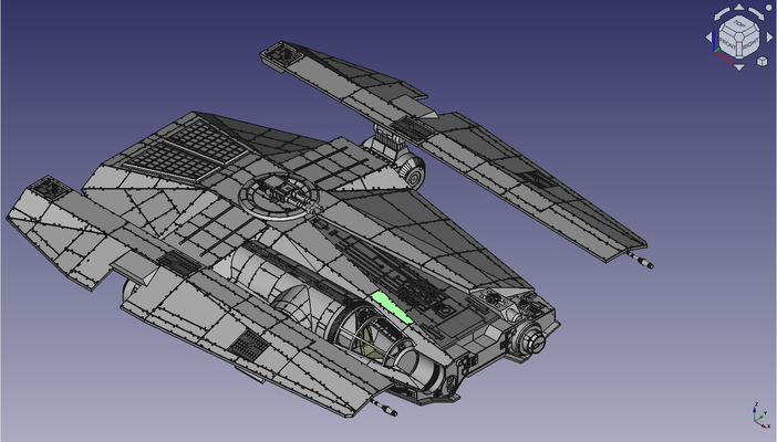 fondos transporte 3 75 figura juguete embarcacion juego andor 375 ciencia ficción estrella guerras guerra galaxias hasbr0 mego kenner mattel repro 3d print model - Mito3D
