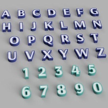 font nameled - arsenal alphabet create led lamp child ornament light control gift modular glue diy 3d print model - Mito3D
