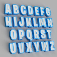 font nameled - fortnite alphabet create led lamp game child ornament light control gift modular glue diy 3d print model - Mito3D