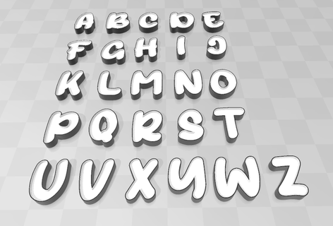 font nameled lampade alfabeto nobile guidato lampada dyu regalo 3d print model - Mito3D