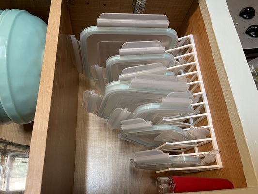 food storage lid holder home kitchen gadget organizer 3d print model - Mito3D