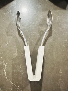 food tong adapter Home grabber salad fork spoon kitchen tableware bbq prepare hygiene 3d print model - Mito3D