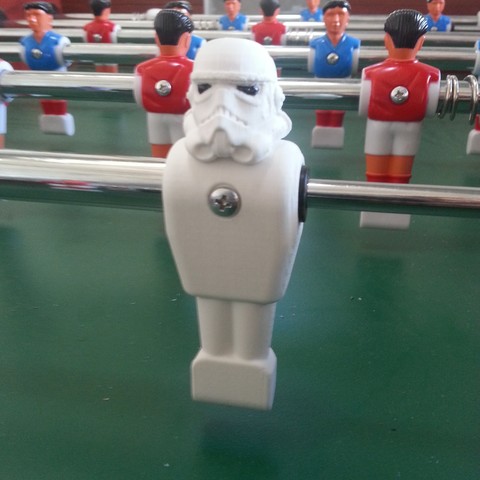 foosball stormtrooper gioco 3D print model - Mito3D