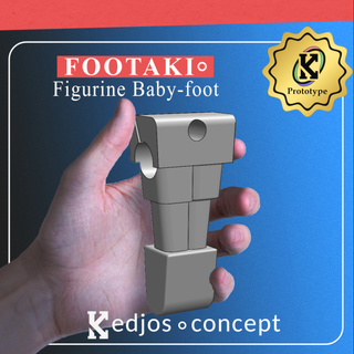 footaki baby foot figure 3d print model - Mito3D