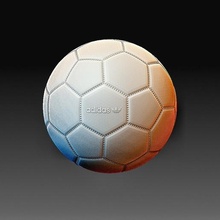 Fußball Werkzeug Kunst poly printable model Inventar Sport 3d print model - Mito3D