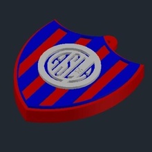 calcio argentina-san lorenzo moda ciondoli chiave 3d print model - Mito3D
