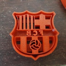 football club barcelona cookie cutter home soccer fc biscuit cutting mold 3d print model - Mito3D