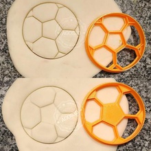 2 football cookie stamps cutter sport ball home cookiecutter 3dprint biscuit kitchen cutting plate soccer volleyball billiards pool rugby american basketball balls baseball beach household dwelling gingerbread fondant biscuits kitchenware printable cakes 3d printing dining cooky luncheon tennis sports 3d print model - Mito3D