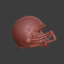Fußball Helm Patrioten Kunst 3d print model - Mito3D