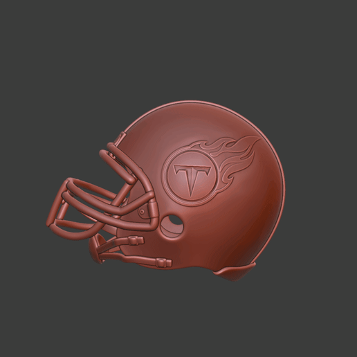futebol leme Tennessee titãs arte 3D print model - Mito3D