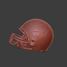 Futbol dümen Tennessee titanlar Sanat 3d print model - Mito3D