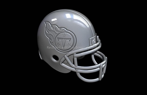 football helm titans v2 Art nfl 3d print model - Mito3D