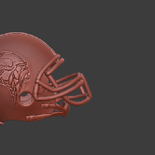 Football barre vikings art 3d print model - Mito3D