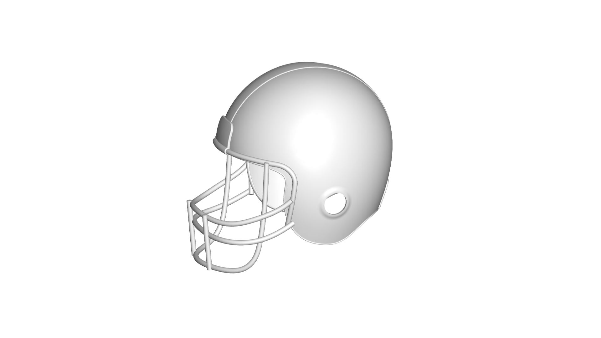 Football casque 3D print model - Mito3D
